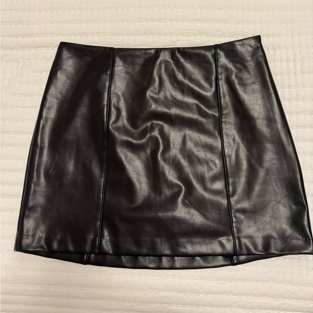 Abercrombie Vegan Leather Skirt